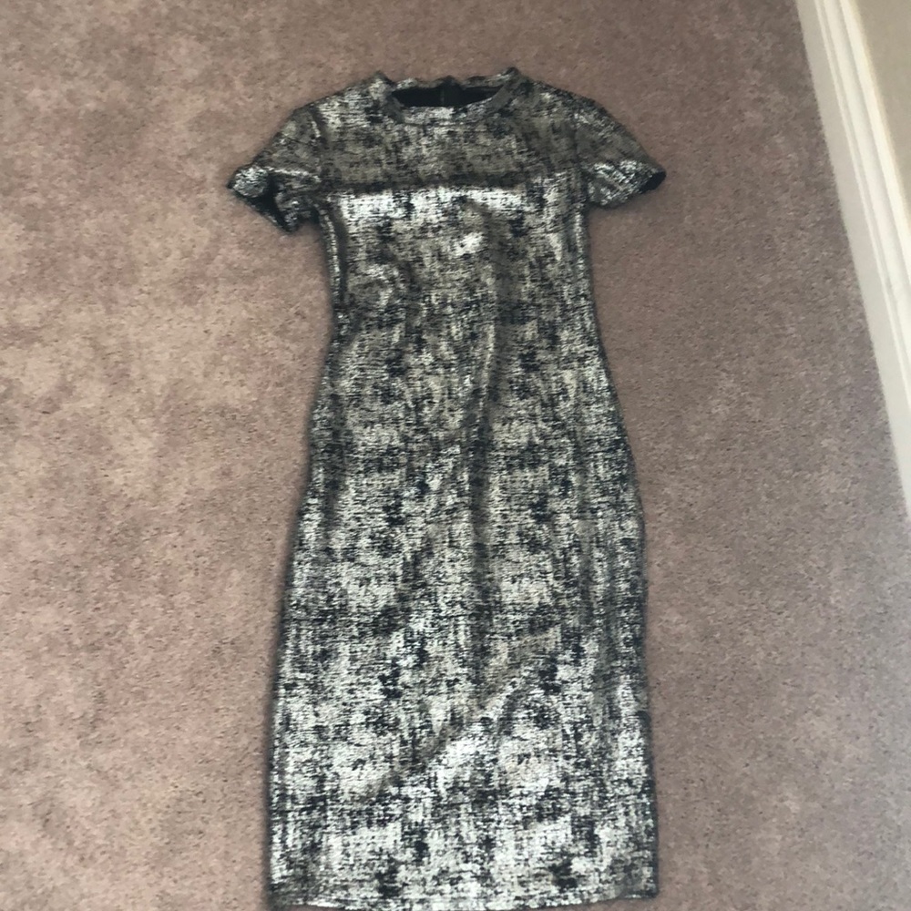 Metallic knee length dress